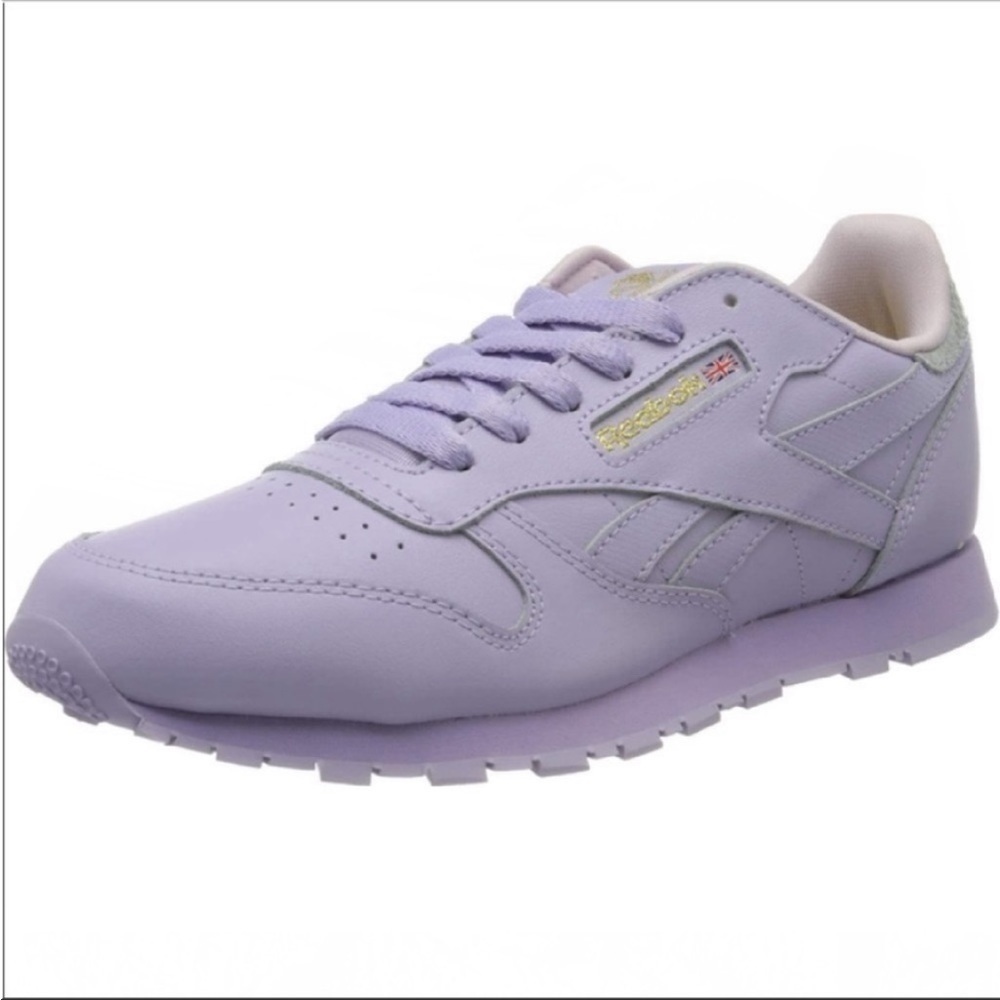 Reebok Classic Leather Metallic Sneakers Purple Retro 90’s Y2k Size 6 Street - Picture 13 of 16